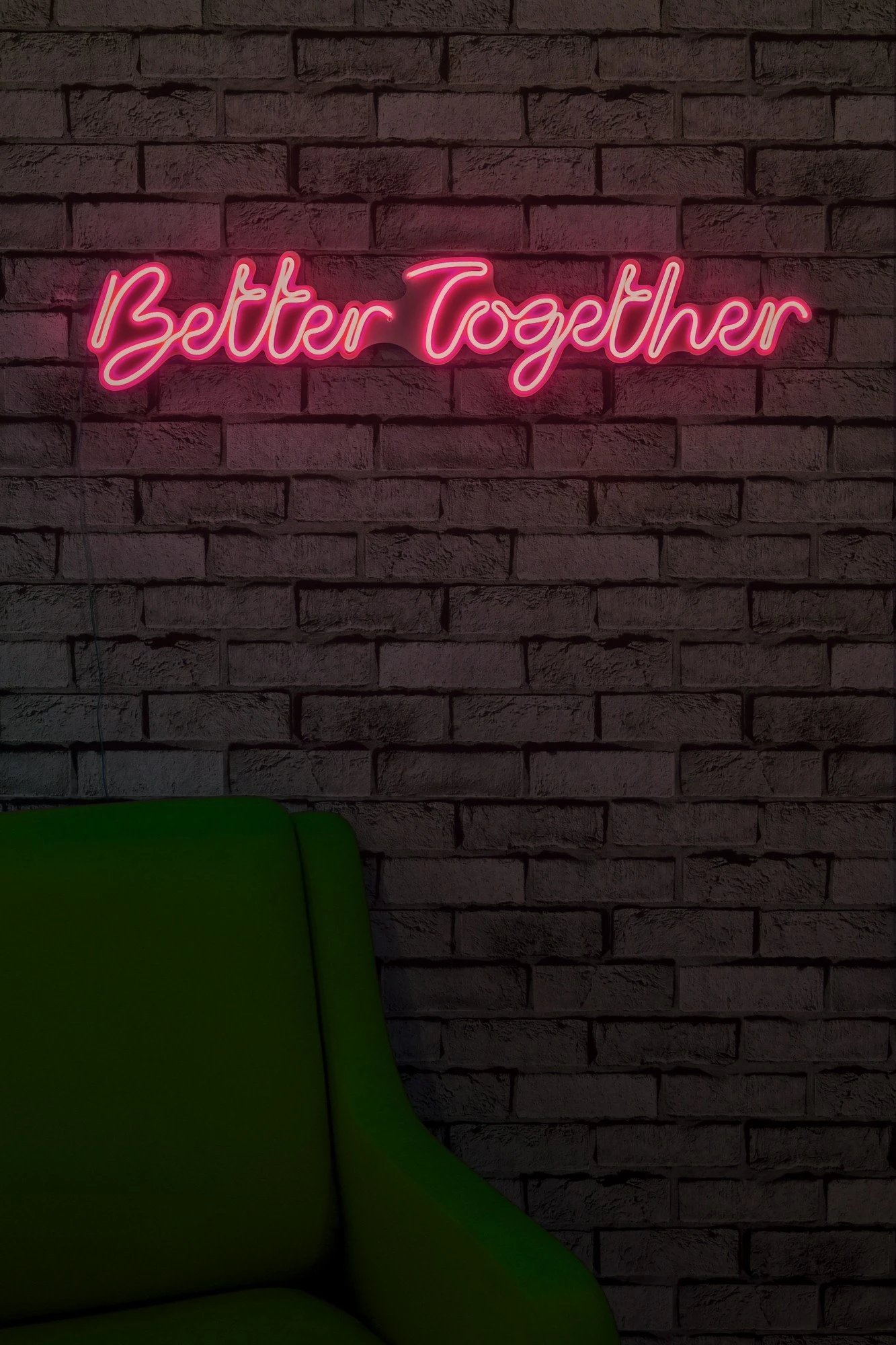 Dekor dritash LED plastike, Better Together, rozë