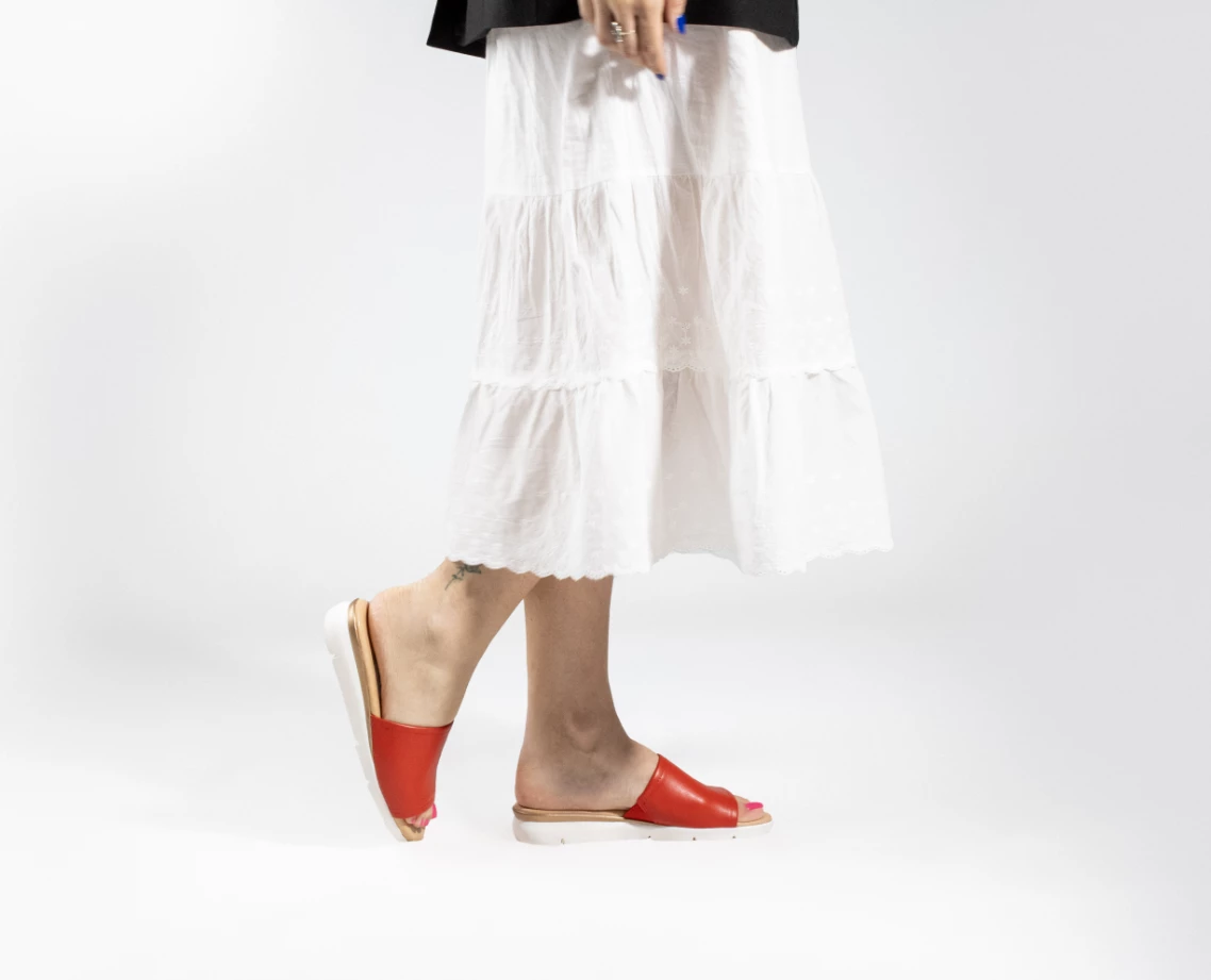 Sandale per femra LUNA, të kuqe