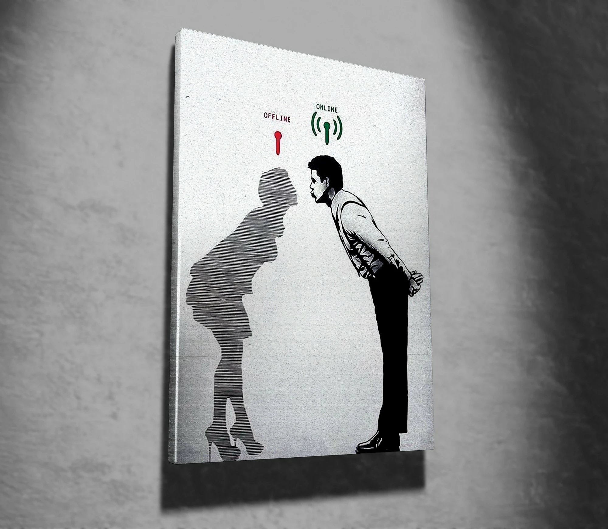 Pikturë dekorative në kanavacë, Banksy, shumëngjyrëshe, WY60, 50x70cm