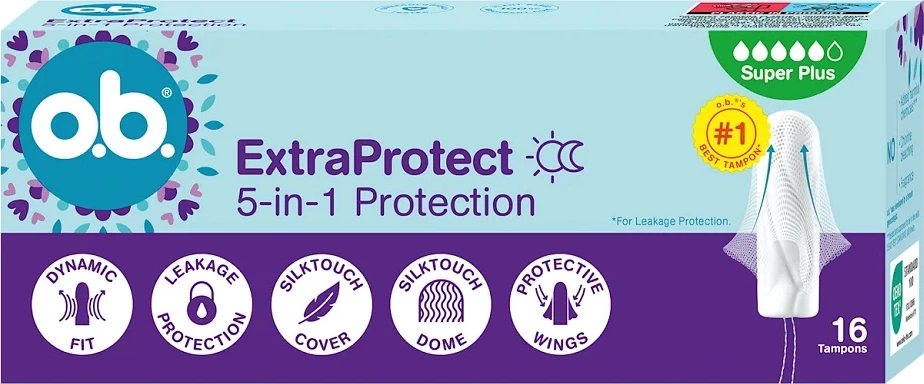 Tampona O.B. ExtraProtect Super Plus për femra 16 copë