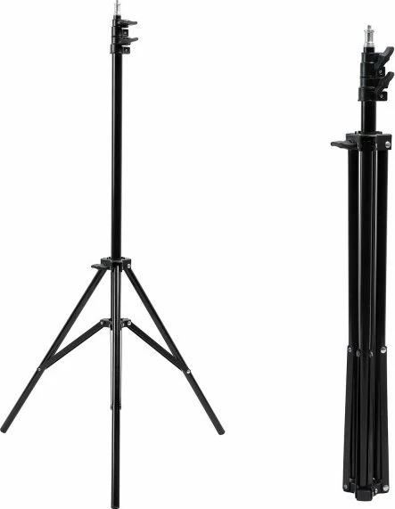 Tripod Maclean MC-163, lartësi deri 200 cm, ngarkesë 3 kg, i palosshëm, i zi