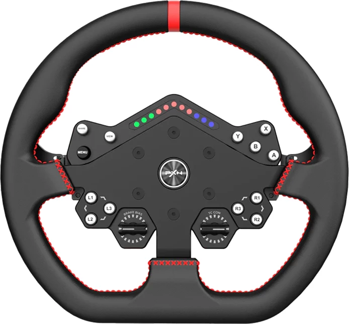 Timon gaming, PXN WDS R2, 300 mm, 13 butona programueshëm + encoder 20-sh, Quick Release, RGB, USB, kompatibil me PC Windows, i zi