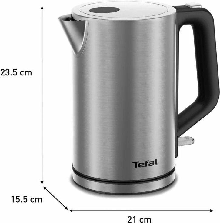 Çajnik elektrik Tefal KI 513D, argjendtë/zi