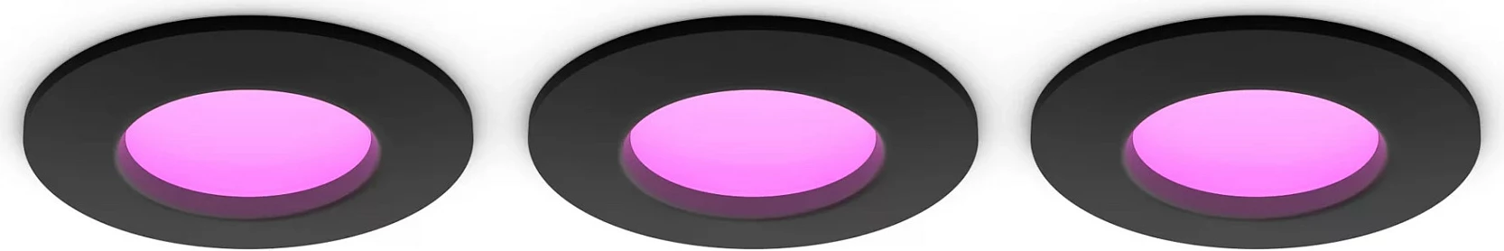 Ndriçues i futur Philips Hue Slim Recessed Light, set 3 copë, LED 11W, White & Color Ambiance, Bluetooth/Zigbee, i zi