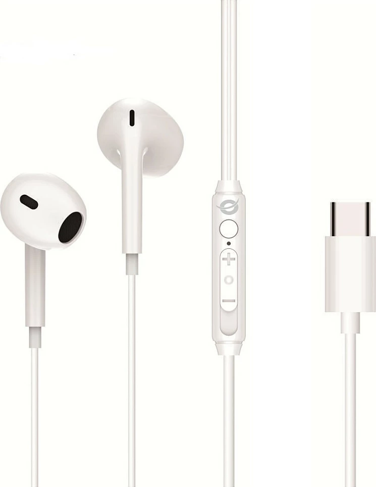 Kufje Conceptronic BRENDAN02W, USB-C, me kabllo 1.2 m, mikrofon me reduktim zhurme, të bardha