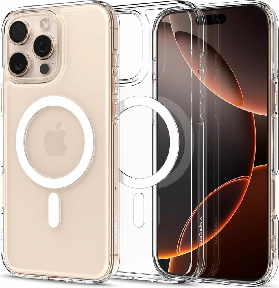 Mbështjellës Spigen Ultra Hybrid Mag me MagSafe për iPhone 16 Pro, Bardhë