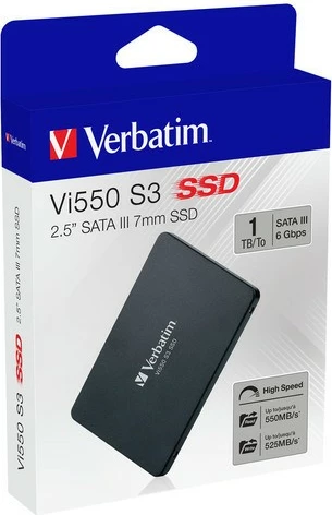 SSD i brendshëm Verbatim Vi550 49353 1TB 2.5" SATA III 6 Gb/s 7mm, e zezë