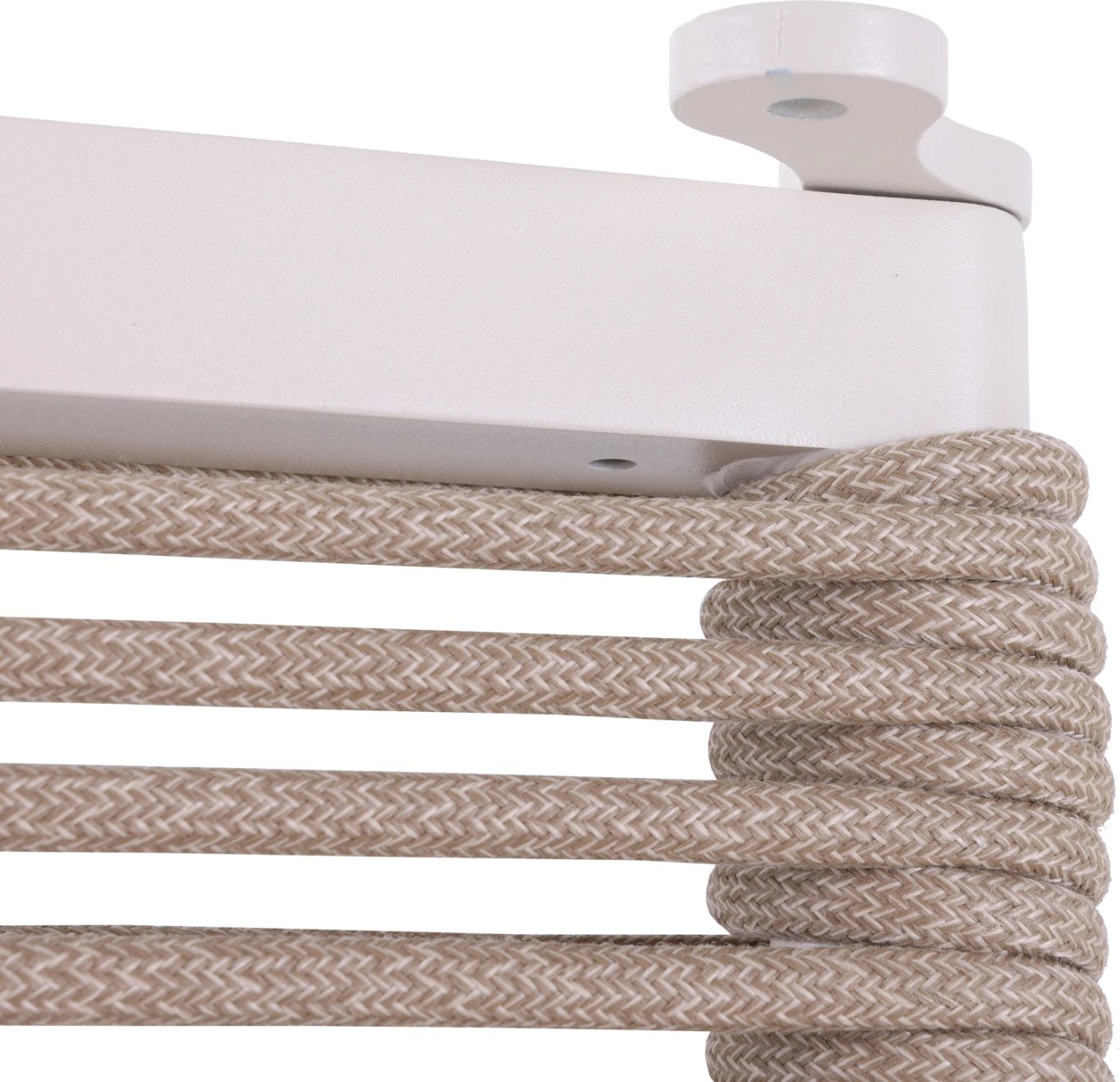 Ndarës dekorativ DELANOR, alumin ngjyrë fildishi, litar bezhë, 120x178.5cm