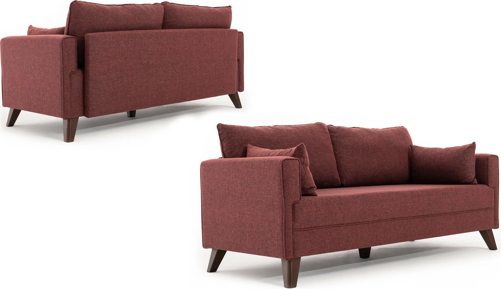 Divan për dy persona, ngjyrë e kuqe claret, Atelier del Sofa, Bella Sofa për 2 persona