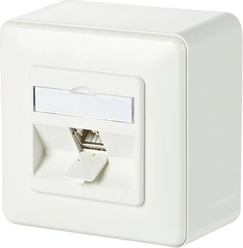 Prizë rrjeti METZ CONNECT C6A modul 1-Port, 180°, AP, RAL9010 e bardhë