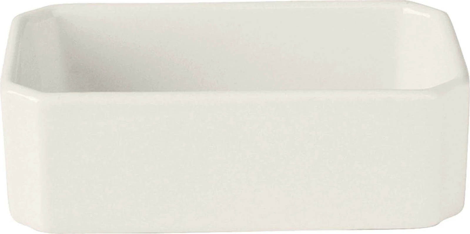Enë porcelani për qese (sachets) Porland Dove 70x120mm 155ml, krem, set 6 copë
