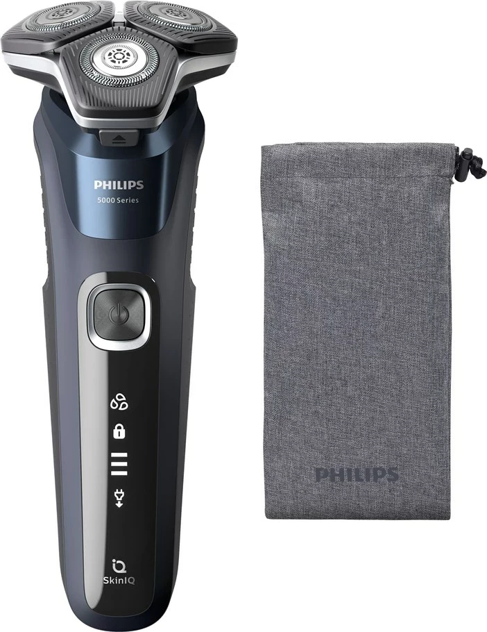 Makinë rroje Philips SHAVER Series 5000 S5885/10, me trimmer, e zezë/blu