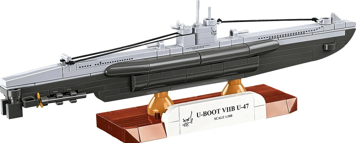 Set bllokash ndërtimi COBI U-Boat VIIB U-47, 165 copë, 1:300, 7+, gri