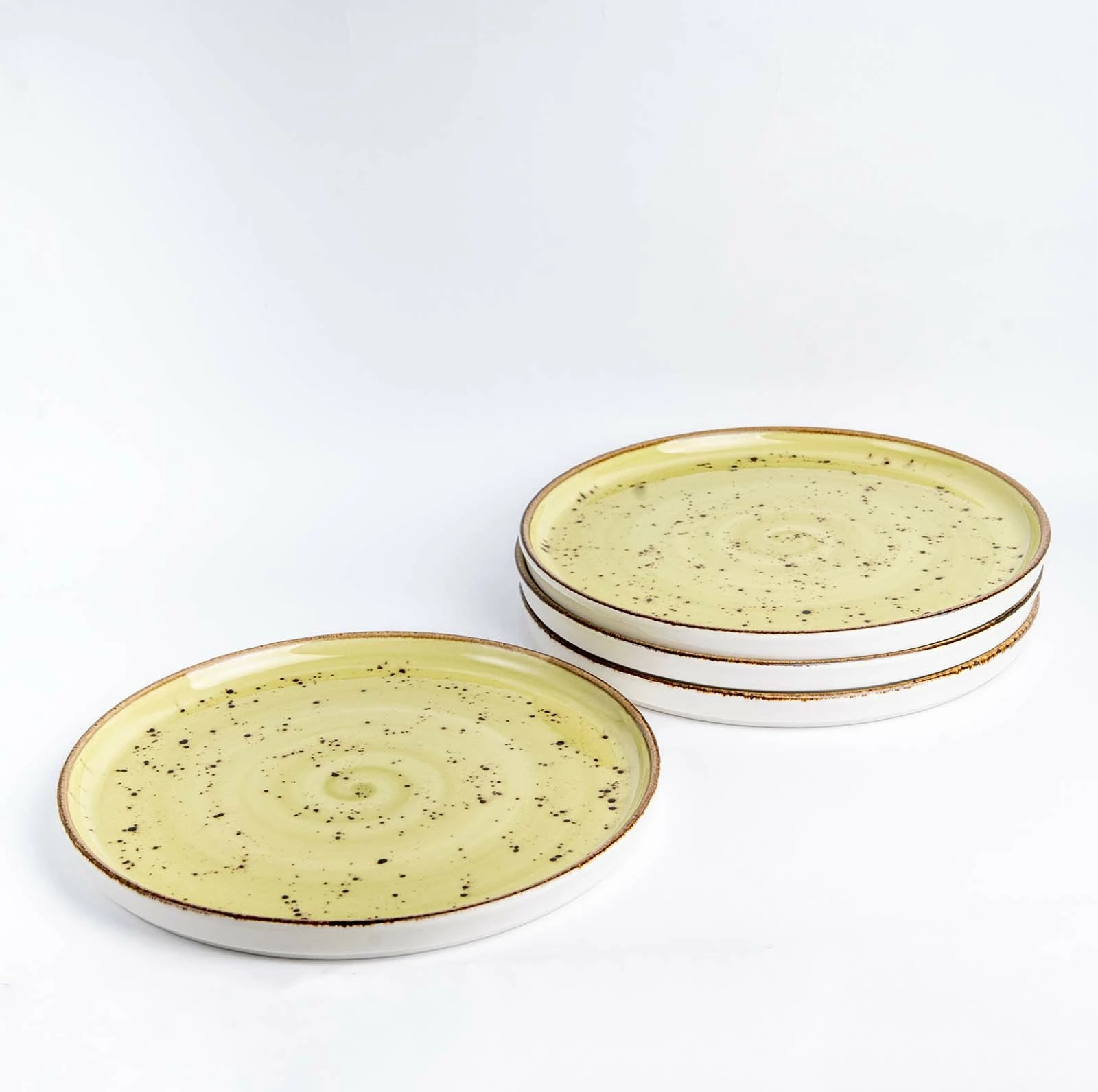 Pjatë porcelani Fine Dine Olive Ø210 mm, jeshile, set 6 copë