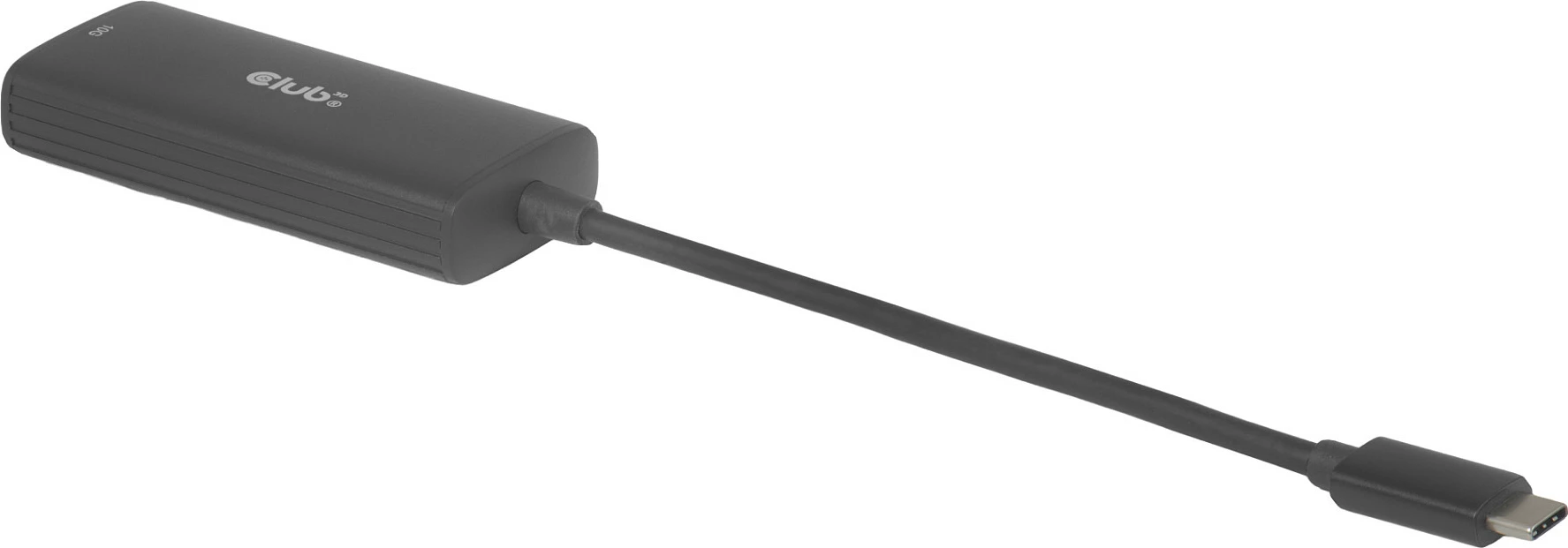Adapter Ethernet Club3D USB-C në RJ45 10Gbps, i zi