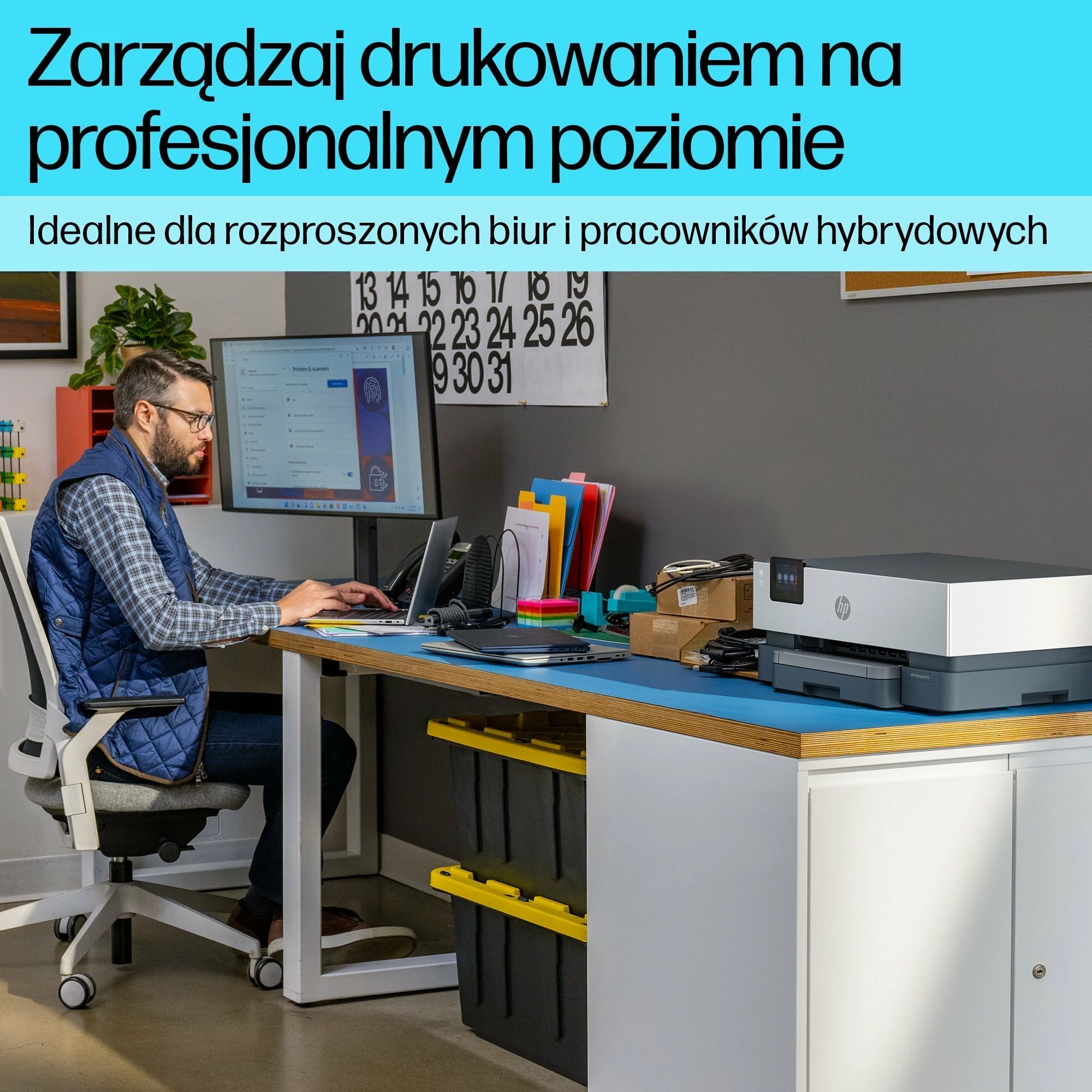 Printer inkjet HP OfficeJet Pro 9110b (5A0S3B) A4, Wi‑Fi, Duplex, 250 fletë, 4 kartrixhe, Ethernet/USB, ekran me prekje, Bardhë/Gri