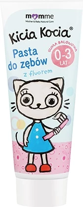 Pastë dhëmbësh për fëmijë MomMe Kicia Kocia çamçakëz 50ml