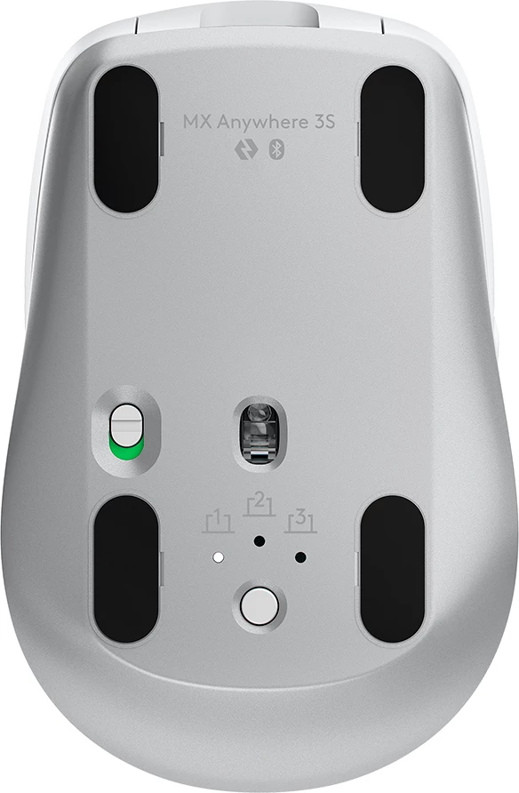 Maus Logitech MX Anywhere 3S Bluetooth/RF, 200-8000 DPI, USB-C, Pale Grey
