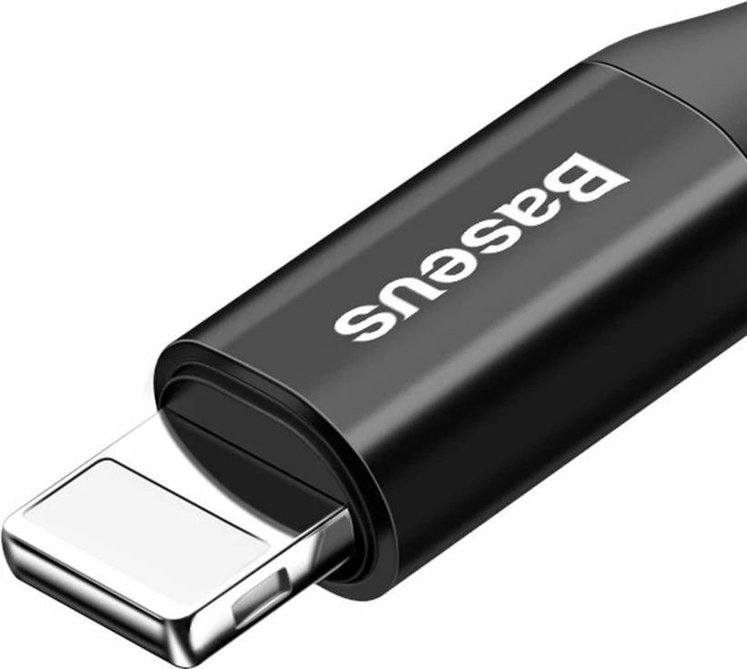 Kabllo karikimi dhe të dhënash Baseus Fish Eye Spring, USB-A në Lightning, 1m, 2A, e zezë