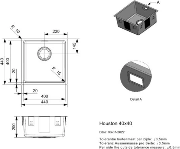 Lavaman inox, Houston 40