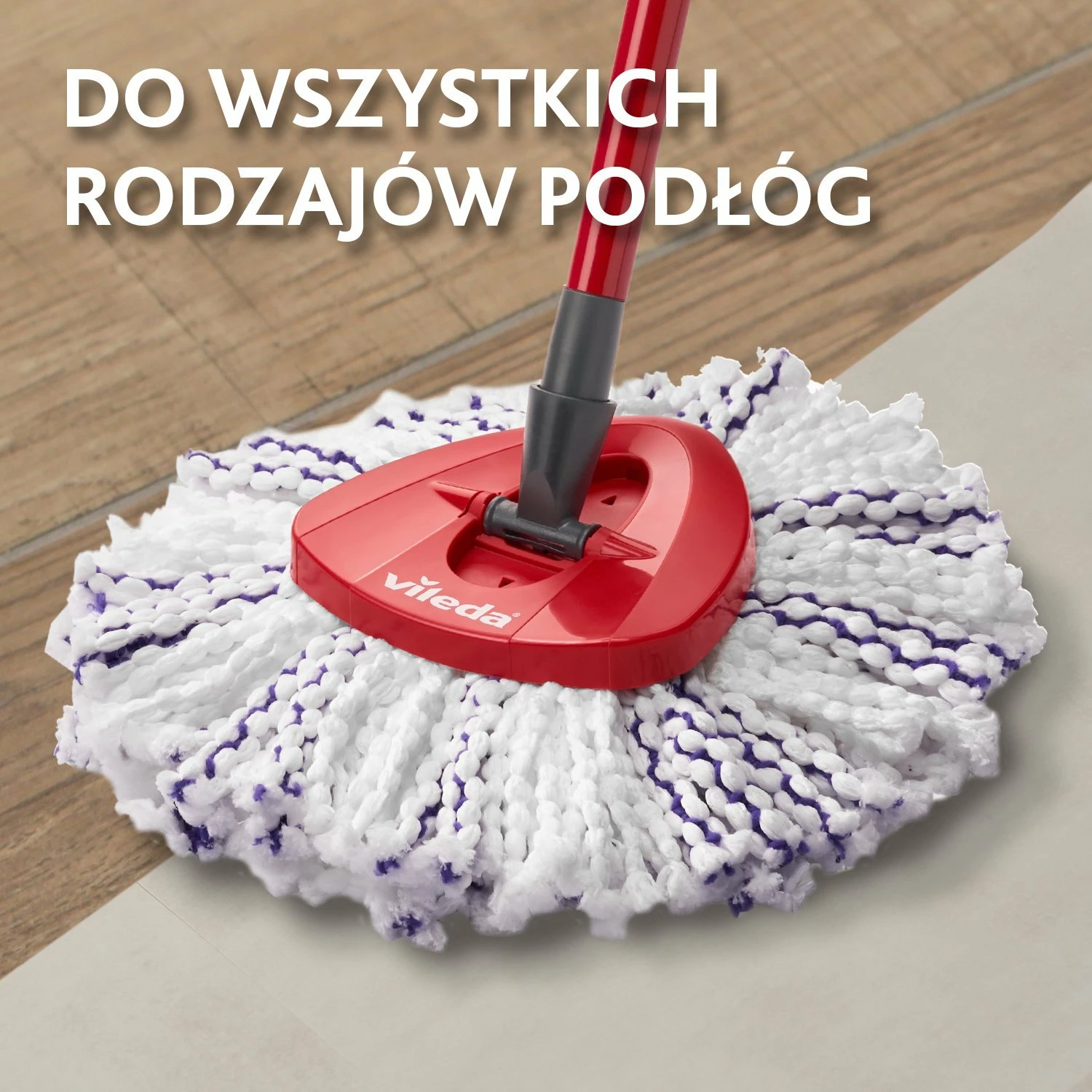 Insert për mop rrotullues Vileda Turbo 3w1 167749, mikrofibër, i bardhë, 1x
