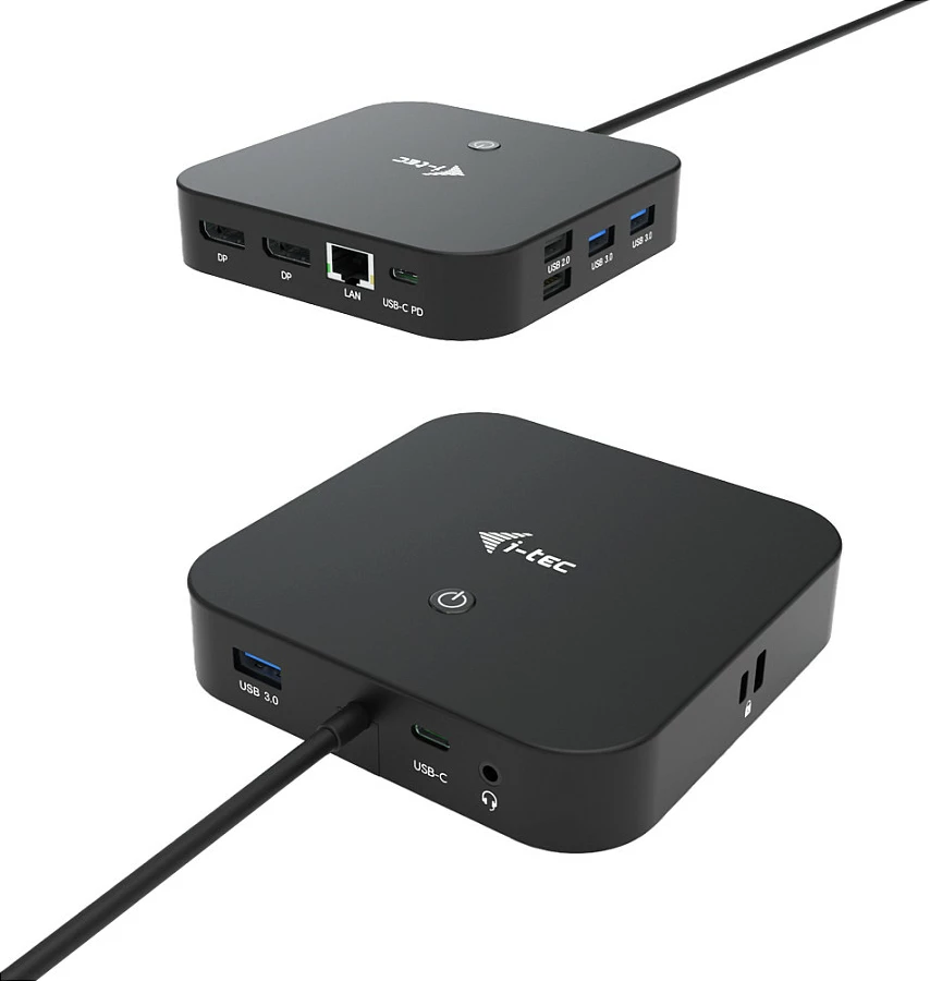 Docking station i-tec C31DUALDPDOCKPD, USB-C, Dual DisplayPort, Power Delivery 100W, e zezë