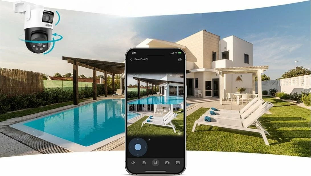 Kamerë IP Wi‑Fi Dahua P3D-3F-PV-0280B/0600B 6MP PTZ Wi‑Fi 6 IP66 e bardhë