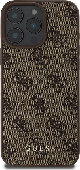 Mbështjellës Guess 4G Classic për iPhone 16 Pro Max, Kafe