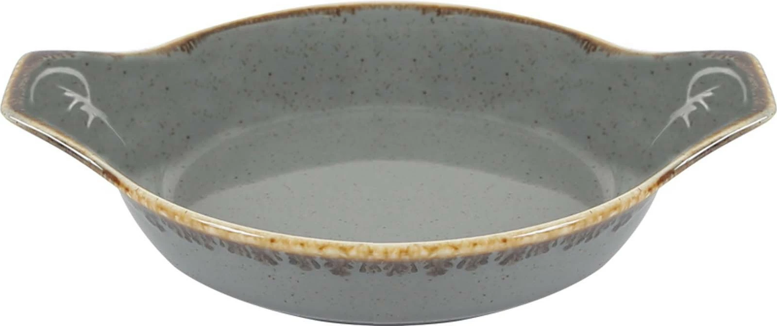 Tavë pjekjeje porcelani Porland Seasons Stone Ø170 mm 500 ml, gri e errët, set 6 copë
