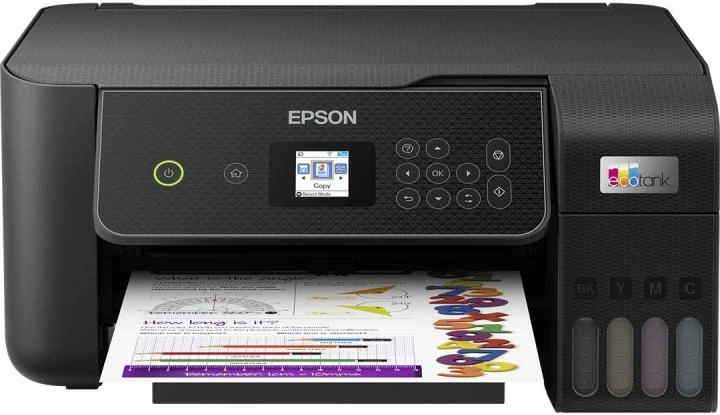 Printer multifunksional, Epson, EcoTank ET-2870 (C11CJ66421), A4, Inkjet 1200 dpi, 28-37 ppm, e zezë
