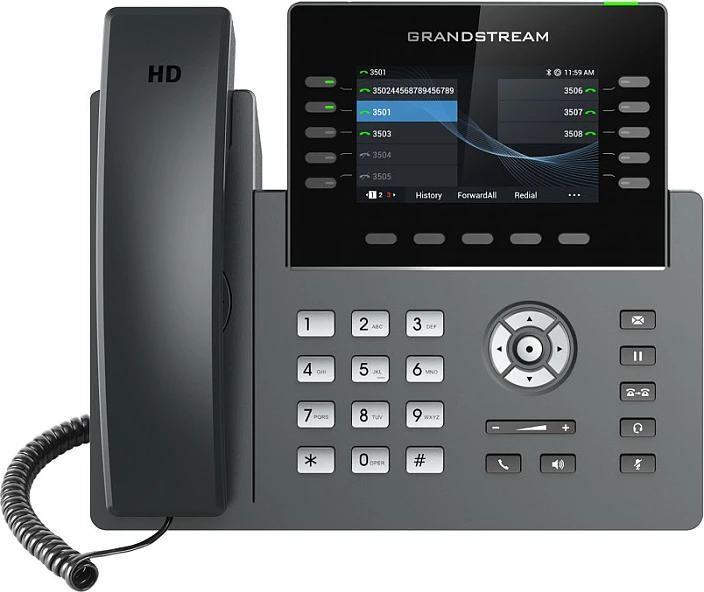 Telefon IP Grandstream GRP2615, 10 linja, i zi, i hirtë