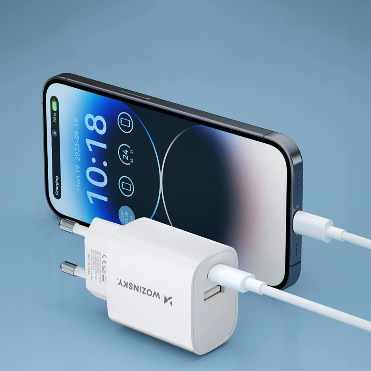 Karikues muri Wozinsky WGWCW, 20W, 2 porta USB-A/USB-C, i bardhë