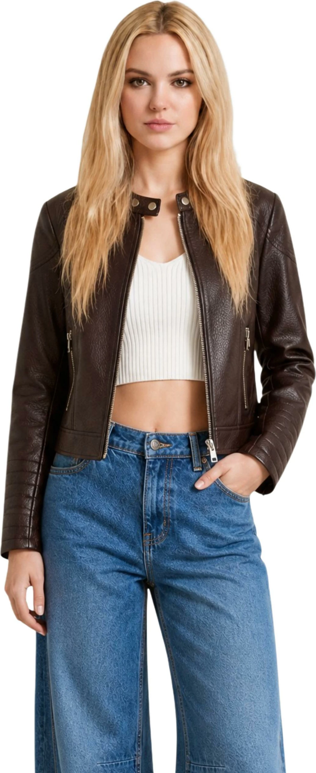 Jakne për femra Guess Marlene Caribou W6YL25 W2914, kafe [Madhësia: S]