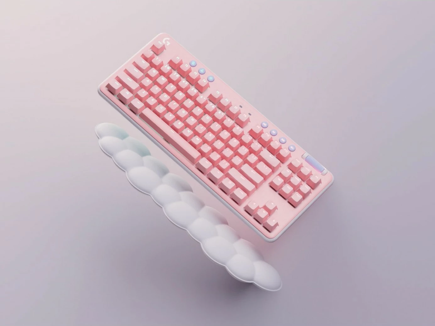 Tastierë gaming Logitech G715, pa kabllo, RGB, off white