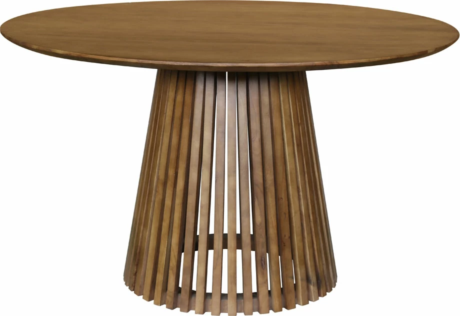 Tavolinë e rrumbullakët TORRE, ngjyrë arre, 130x130x76cm