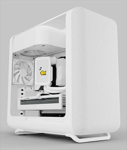 Kasë HYTE X50, Midi Tower, Tempered Glass, e bardhë
