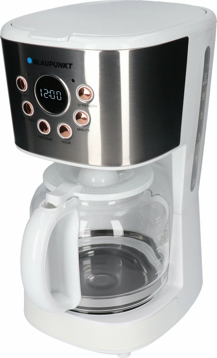 Aparat kafeje drip Blaupunkt CMD802WH, 1.5L, 900W, Bardhë/Argjendtë
