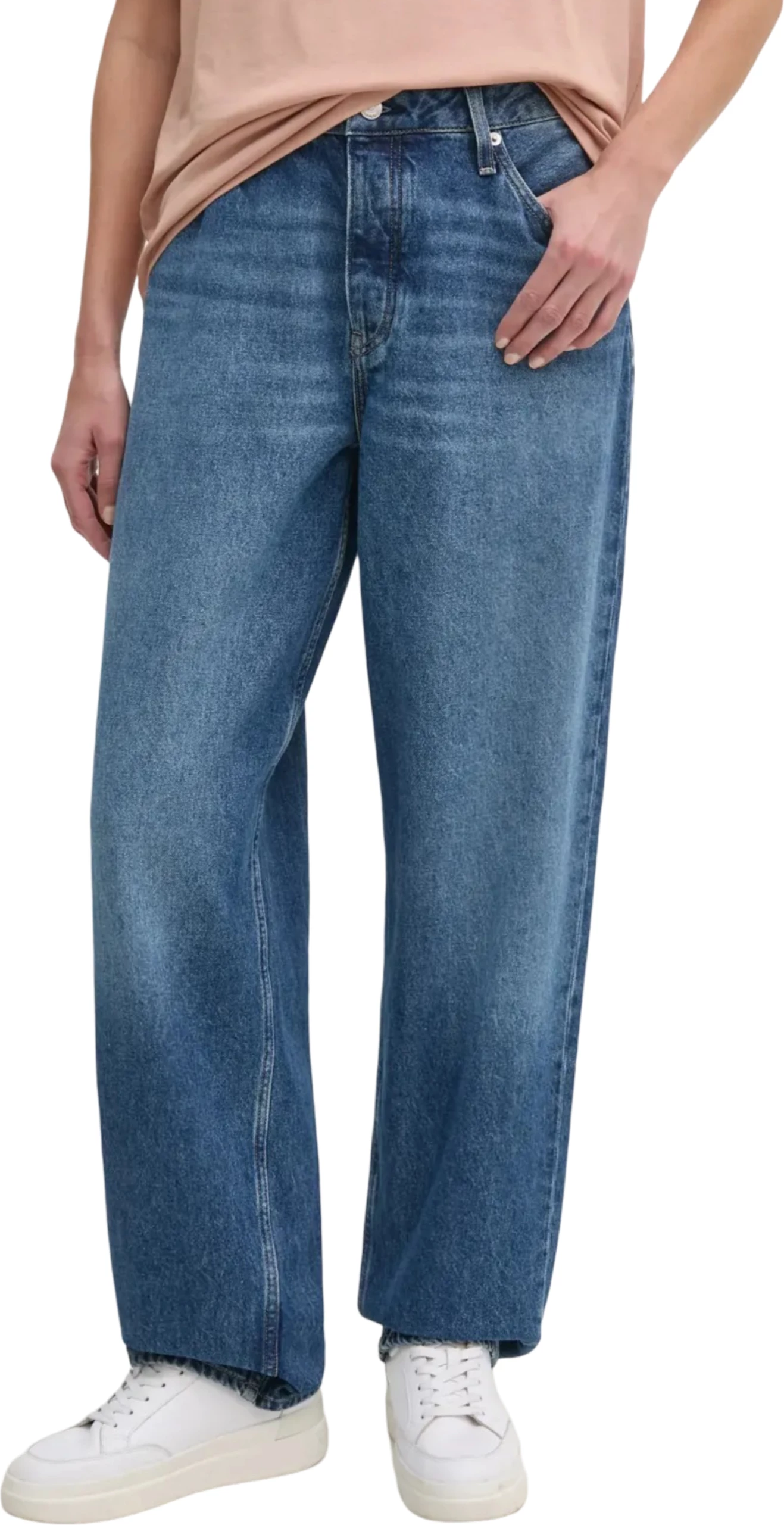 Pantallona xhinse për femra Calvin Klein Jeans 90'S LOOSE J20J225069, denim i errët