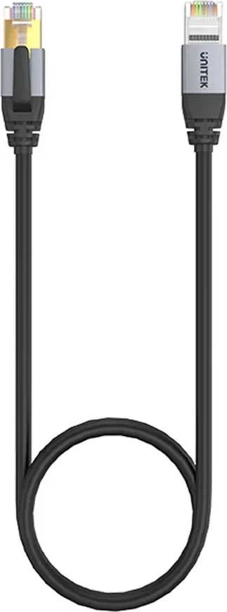 Kabëll Ethernet Unitek RJ-45 LAN, patchcord cat.8, 15m, i zi