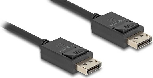 Kabllo DisplayPort DeLOCK DP 2.1, 2m, 40Gbps, 8K@60Hz / 4K@120Hz, e zezë