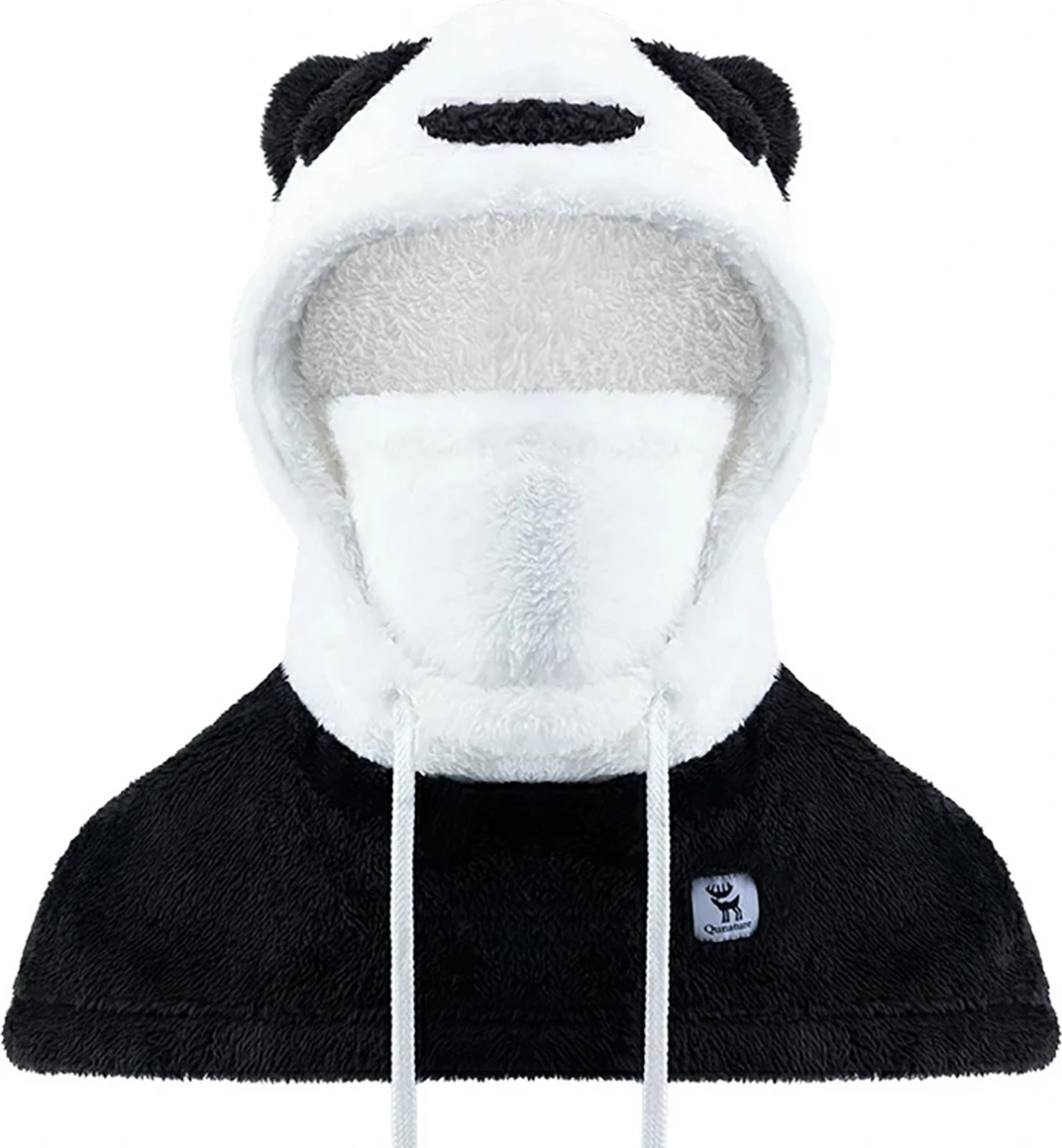 Balaklavë ski Qunature Panda, për fëmijë/të rritur, M, e zezë/e bardhë