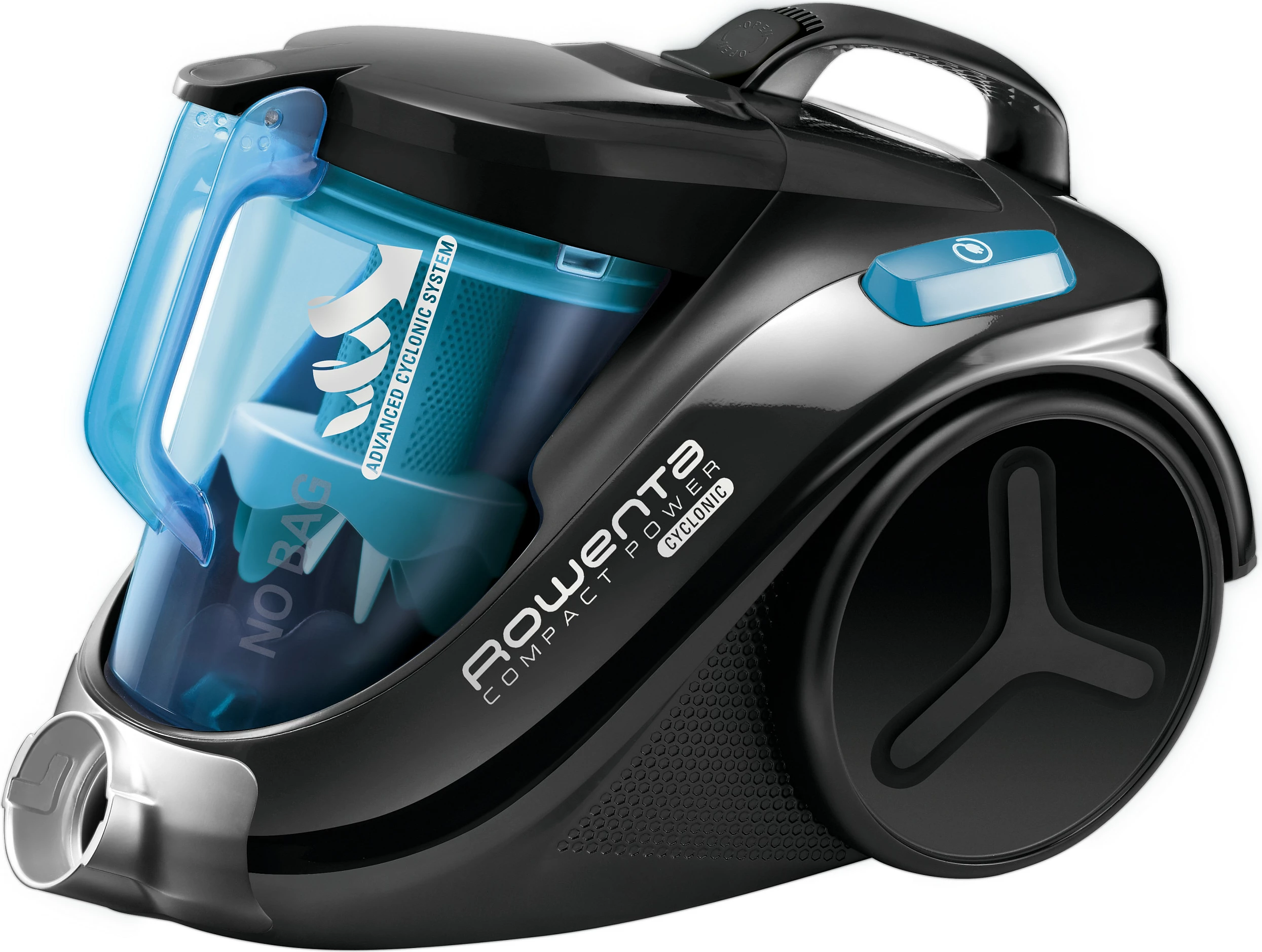 Fshesë me korrent Rowenta Compact Power RO3731, 750W, pa qese 1.5L, HEPA, e zezë/kaltër