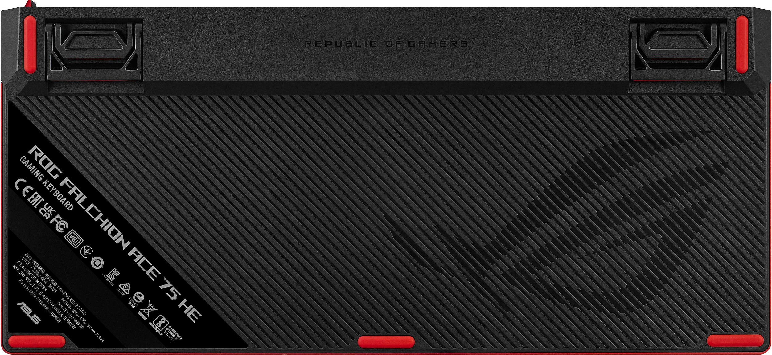 Tastierë gaming ASUS ROG Falchion Ace 75 HE, USB-C, QWERTZ DE, RGB, e kuqe