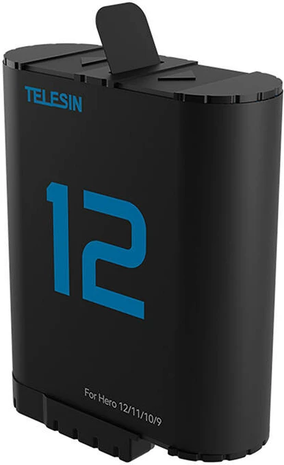 Bateri litiumi, Telesin, S0-ECB-02-TGP, 1750 mAh, për GoPro Hero 12/11/10/9, blu