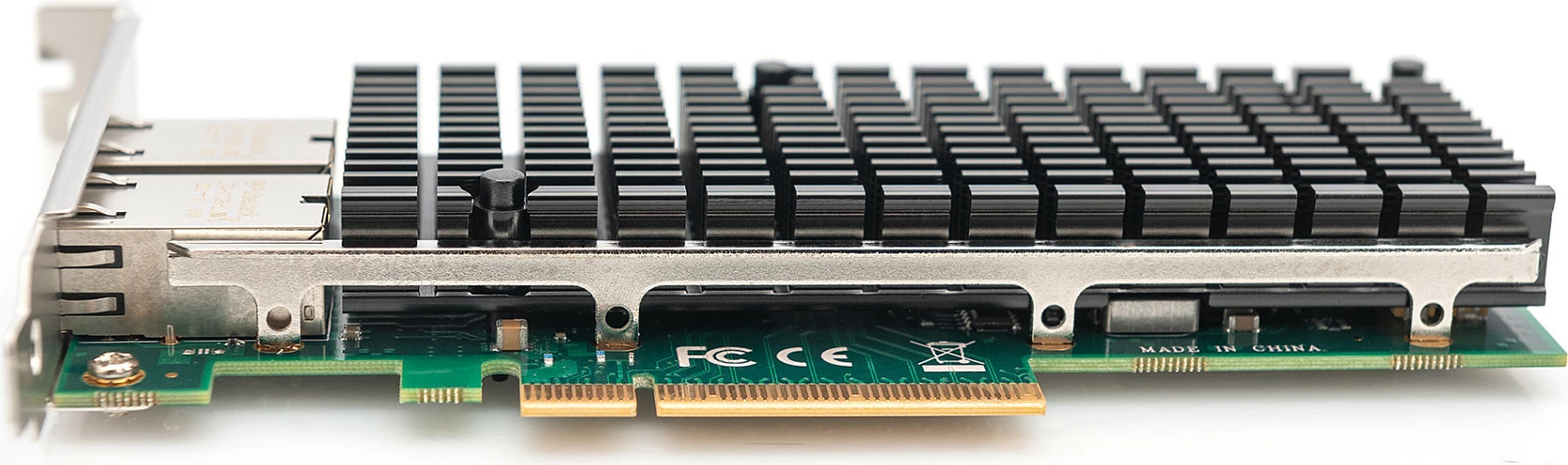 Kartelë rrjeti Digitus 10Gbps Dual Port Ethernet, PCIe, 2x RJ-45, Gjelbër/Argjend