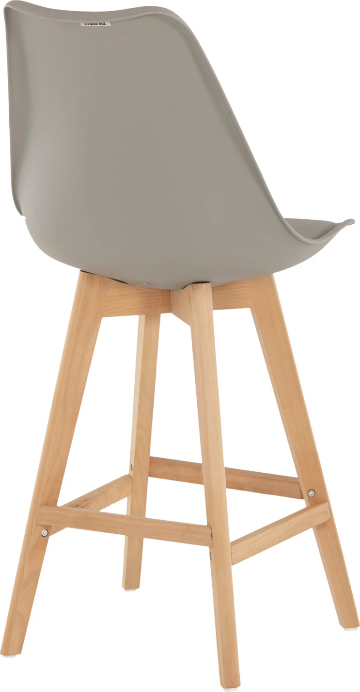 Karrige për bar VEGAS FH8000.30, polipropilen gri - dru ahu ngjyrë natyrale, 47x58x107H cm., set prej 4 copë