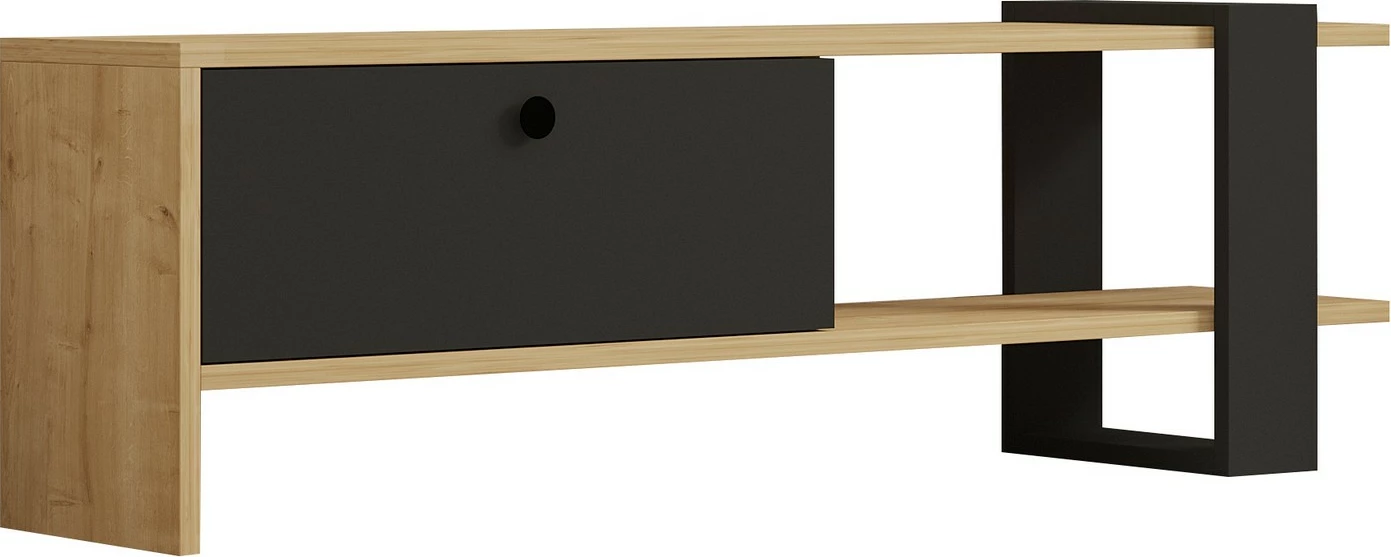Komodë TV Hanah Home, Yonca, anthracite dhe lis, 120x36.8x25cm