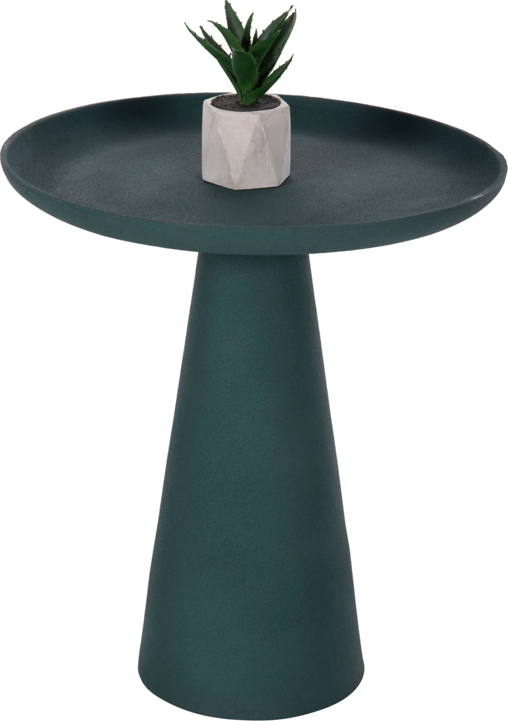 Tavolinë anësore DELCON FH4246.03 metalike, ngjyrë e gjelbër, Φ45x51.5H cm