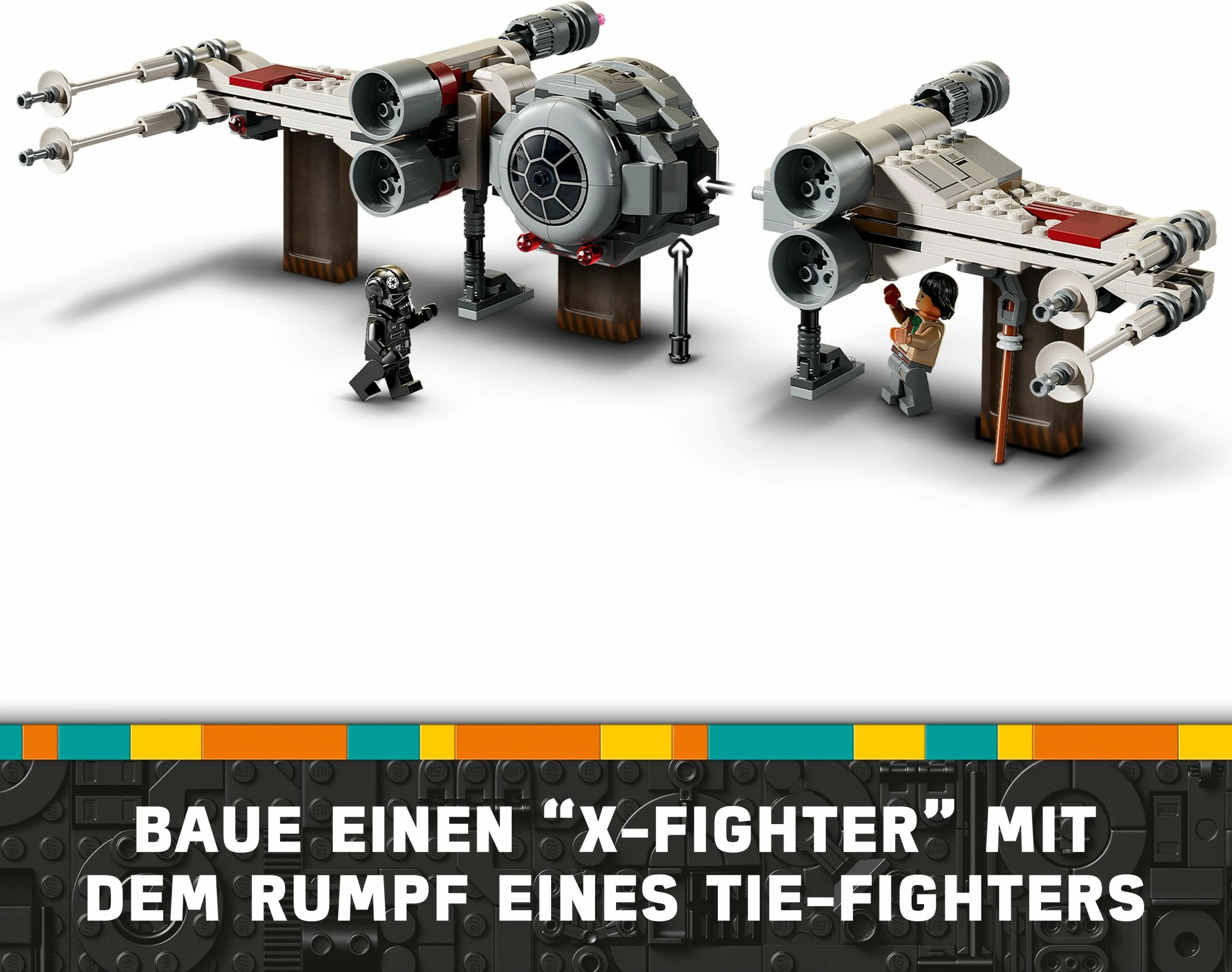Set ndërtimi LEGO TIE Fighter & X-Wing Mash-up, 1063 copë, shumëngjyrësh