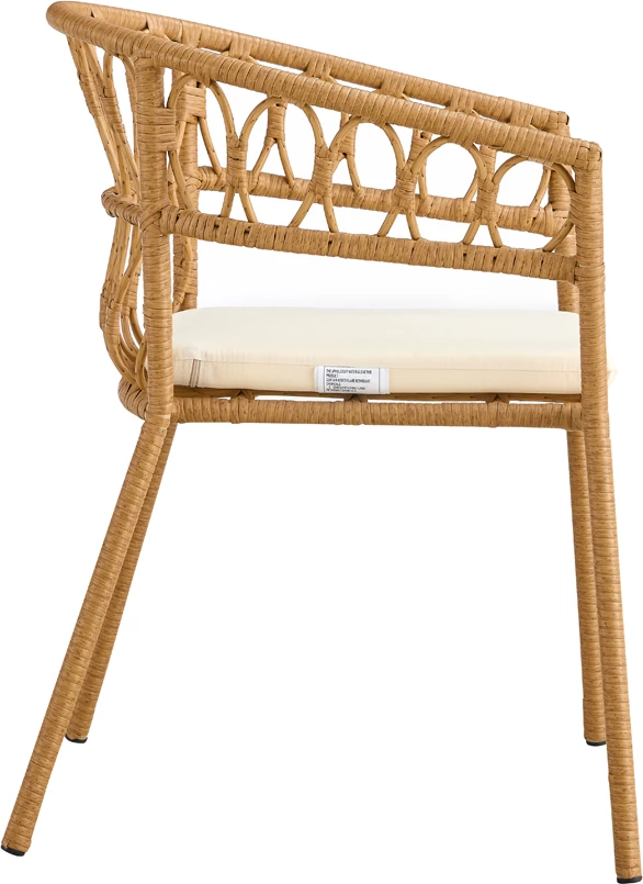 Karrige Surabaya, natyrale, e bardhë, 59x56x77.5 cm